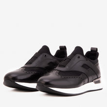 Load image into Gallery viewer, The Arcadia Black Leather Men Sneaker