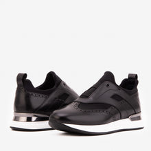 Load image into Gallery viewer, The Arcadia Black Leather Men Sneaker