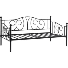 Load image into Gallery viewer, Twin size French Country Style Black Metal Day Bed Frame