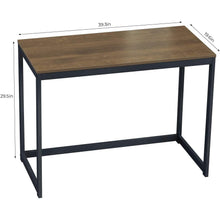 Load image into Gallery viewer, Small Home Office Modern Laptop Computer Desk Table Metal Frame Brown Wood Top