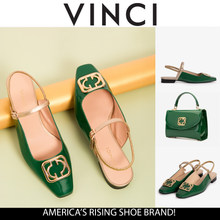 Load image into Gallery viewer, The Rosalinda Green Patent Leather Women Flat Slingback Sandal