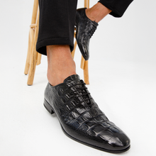 Load image into Gallery viewer, The Randor Black Crocodile Leather Oxford Men Shoe