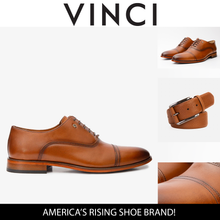 Load image into Gallery viewer, The Gambaha Tan Leather Quarter Brogue Cap Toe Oxford Men Shoe