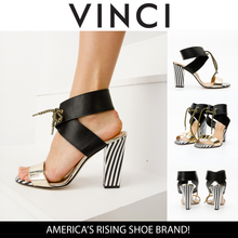 Load image into Gallery viewer, The Bloke Black Leather Ankle Strap Women Sandal