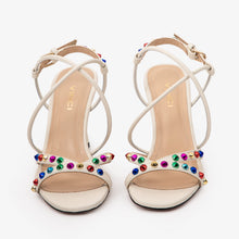 Load image into Gallery viewer, The Aurora Cream Leather Strappy Women Sandal
