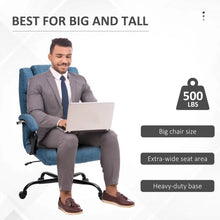 Load image into Gallery viewer, Denim Blue Big/Tall Adjustable Height Office Chair - 500 lbs. Weight Capacity