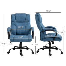 Load image into Gallery viewer, Denim Blue Big/Tall Adjustable Height Office Chair - 500 lbs. Weight Capacity