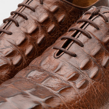 Load image into Gallery viewer, The Randor Brown Crocodile Leather Oxford Men Shoe