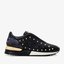 Load image into Gallery viewer, The Infanta Navy Spike Leather Women Sneaker Limited Edition