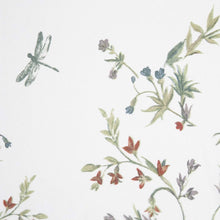 Load image into Gallery viewer, Floral Dragonfly Polyester Machine Washable Shower Curtain