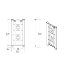Load image into Gallery viewer, 59-inch Outdoor Weather Resistant White Vinyl Garden Trellis