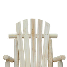 Load image into Gallery viewer, FarmHouse Classical Fir Wood Rocking Adirondack Chair Natural - Set of 2