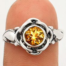 Load image into Gallery viewer, Boho Flower Design Natural Gemstone Ring Solid 925 Sterling Silver DGR1146 R-1395