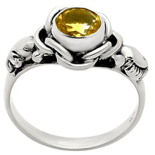 Load image into Gallery viewer, Boho Flower Design Natural Gemstone Ring Solid 925 Sterling Silver DGR1146 R-1395
