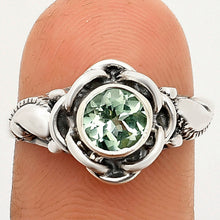 Load image into Gallery viewer, Boho Flower Design Natural Gemstone Ring Solid 925 Sterling Silver DGR1146 R-1395