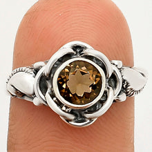 Load image into Gallery viewer, Boho Flower Design Natural Gemstone Ring Solid 925 Sterling Silver DGR1146 R-1395