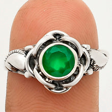 Load image into Gallery viewer, Boho Flower Design Natural Gemstone Ring Solid 925 Sterling Silver DGR1146 R-1395