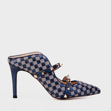 Load image into Gallery viewer, The Dosso Navy Blue Handwoven Pointy Toe Leather Women Sandal