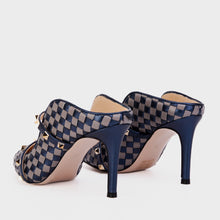 Load image into Gallery viewer, The Dosso Navy Blue Handwoven Pointy Toe Leather Women Sandal