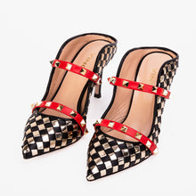Load image into Gallery viewer, The Dosso Black Handwoven Leather Pointy Toe Women Sandal