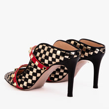 Load image into Gallery viewer, The Dosso Black Handwoven Leather Pointy Toe Women Sandal