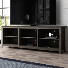 Load image into Gallery viewer, 70-inch Dark Brown Wood TV Stand Entertainment Center for TV up to 78-inch