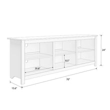 Load image into Gallery viewer, 70-inch Dark Brown Wood TV Stand Entertainment Center for TV up to 78-inch