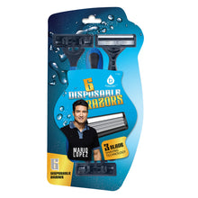 Load image into Gallery viewer, Mario Lopez 6 Disposable Razors - 3 Blade Shaving Surface Technology