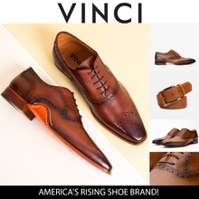 Load image into Gallery viewer, The Draco Handmade Tan Semi Brogue Oxford Men Shoe