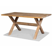 Load image into Gallery viewer, Modern Farmhouse Solid Pine Wood Dining Table in Distressed Driftwood Finish