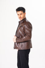 Load image into Gallery viewer, The Falcon Brown Smooth Leather Jacket