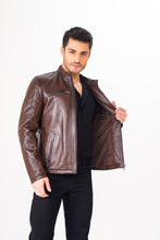 Load image into Gallery viewer, The Falcon Brown Smooth Leather Jacket
