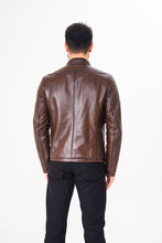Load image into Gallery viewer, The Falcon Brown Smooth Leather Jacket