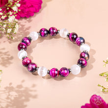 Load image into Gallery viewer, Shape Your Future – Pink Galaxy Tiger’s Eye Bracelet