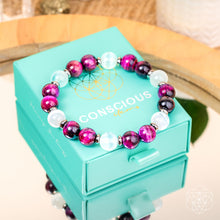 Load image into Gallery viewer, Shape Your Future – Pink Galaxy Tiger’s Eye Bracelet