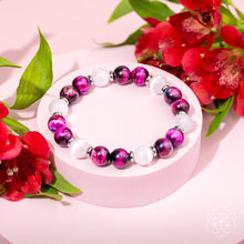 Load image into Gallery viewer, Shape Your Future – Pink Galaxy Tiger’s Eye Bracelet