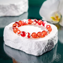 Load image into Gallery viewer, Feminine Force – Carnelian Orca Agate Bracelet