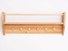 Load image into Gallery viewer, Nursery Wall Shelf with Hooks