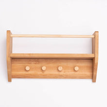 Load image into Gallery viewer, Nursery Wall Shelf with Hooks