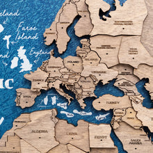 Load image into Gallery viewer, 3D Wooden Panel World Map Terra