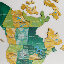 Load image into Gallery viewer, 3D Wooden World Map Surface