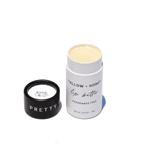 Load image into Gallery viewer, Fragrance Free Tallow + Honey Lip Butter in Eco-Friendly Travel Tubes