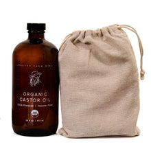 Load image into Gallery viewer, Organic Pure Castor Oil + Cloth Pack Bundle