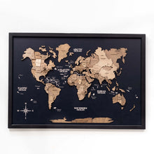 Load image into Gallery viewer, 3D Wooden Panel World Map Terra