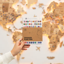 Load image into Gallery viewer, Wooden Flag Sticky Pins