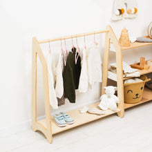 Load image into Gallery viewer, Wooden Clothing Rack