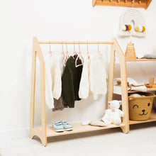 Load image into Gallery viewer, Wooden Clothing Rack