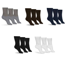 Load image into Gallery viewer, Women's Cotton Diabetic Crew Socks (Assorted)
