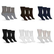 Load image into Gallery viewer, Men's Cotton Diabetic Crew Socks (Assorted)