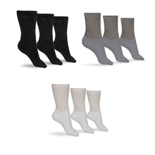 Load image into Gallery viewer, Women's Cotton Diabetic Crew Socks (Assorted)
